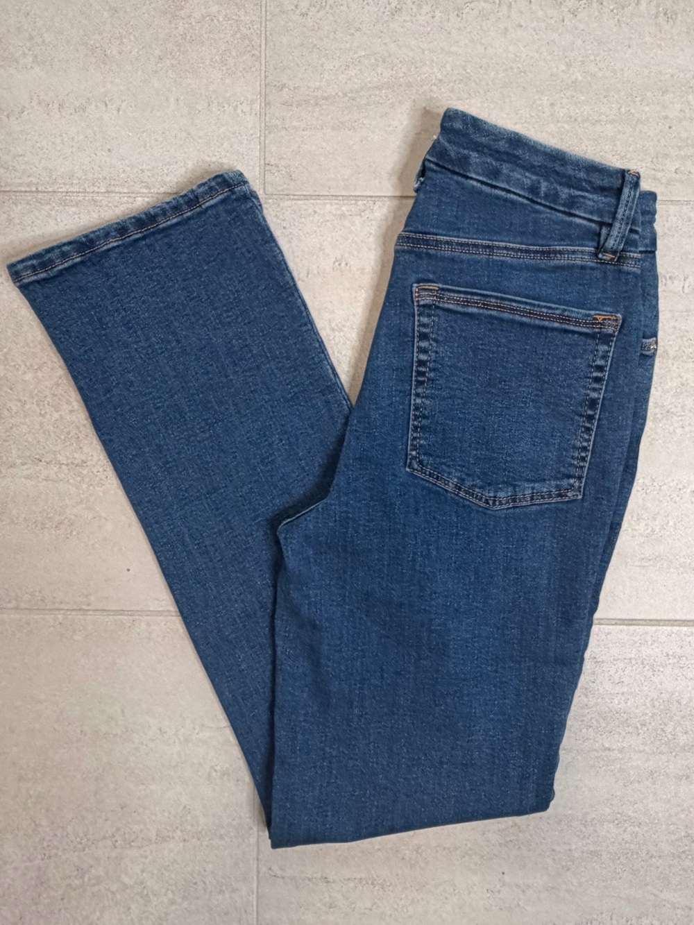 Good American Good Legs Straight Jeans 4/27 Blue Organic Cotton